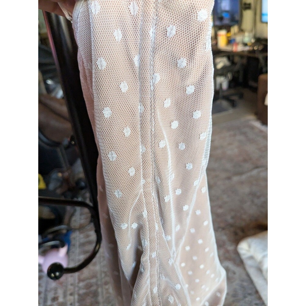 White Fox Boutique No Looking Back Bodysuit White Mesh Point D'Espirit XL - Picture 8 of 10